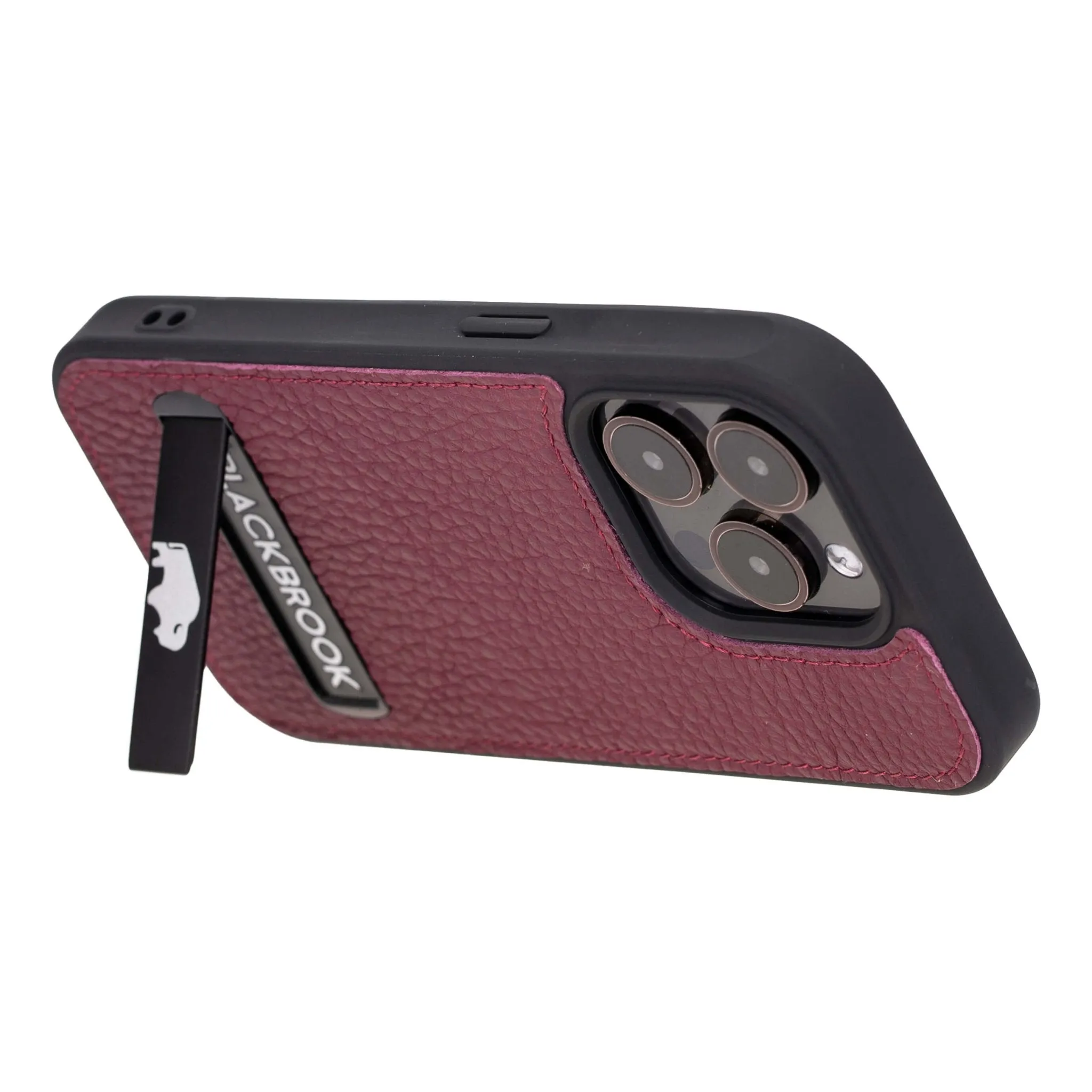 Reed iPhone 15 PRO Snap-On with Stand Case, Bordeaux