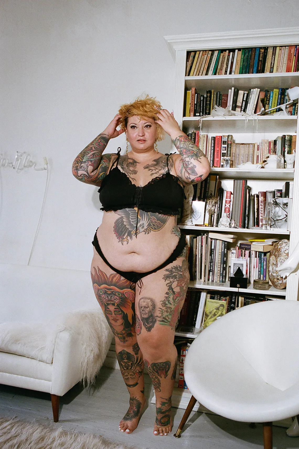 RETIRING 12/31 Tether Lace Up Bloomer Panty Rib Knit Jersey (Black or Oat)