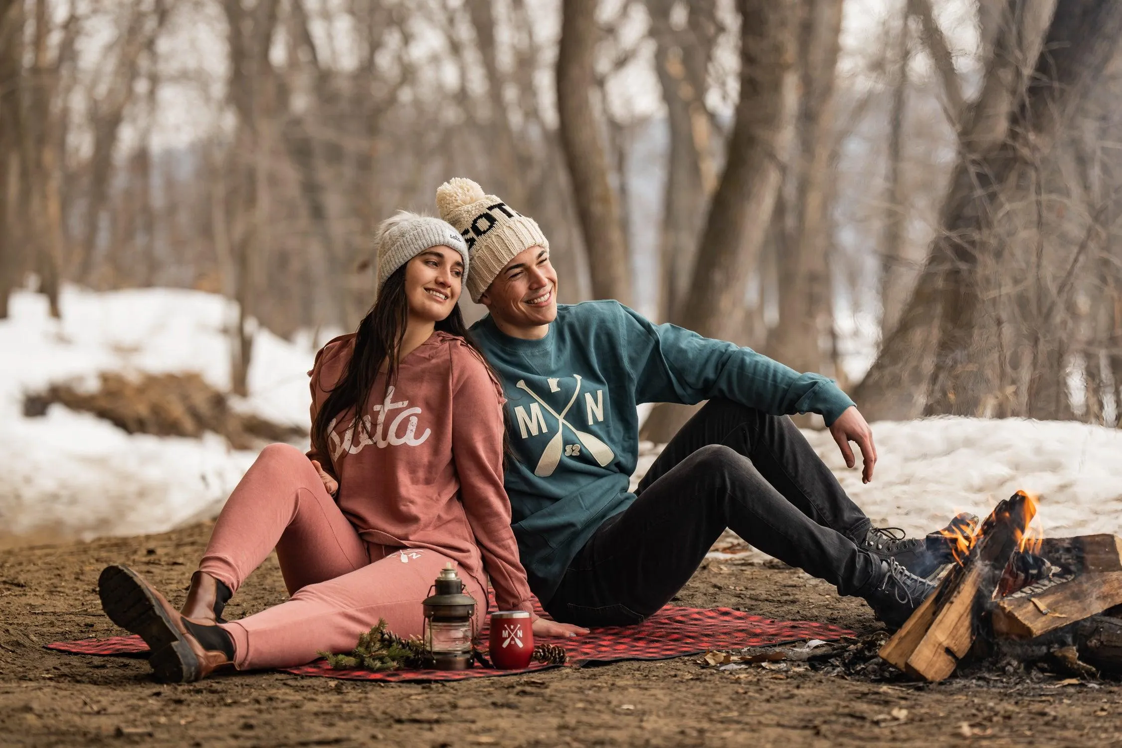 Ridge Line Pom Beanie