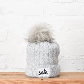 Ridge Line Pom Beanie