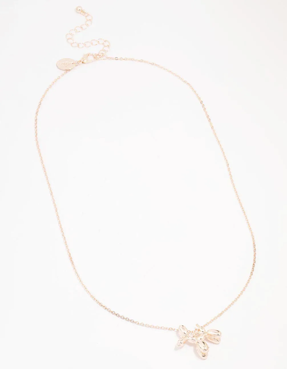 Rose Gold Bubble Dog Pendant Necklace