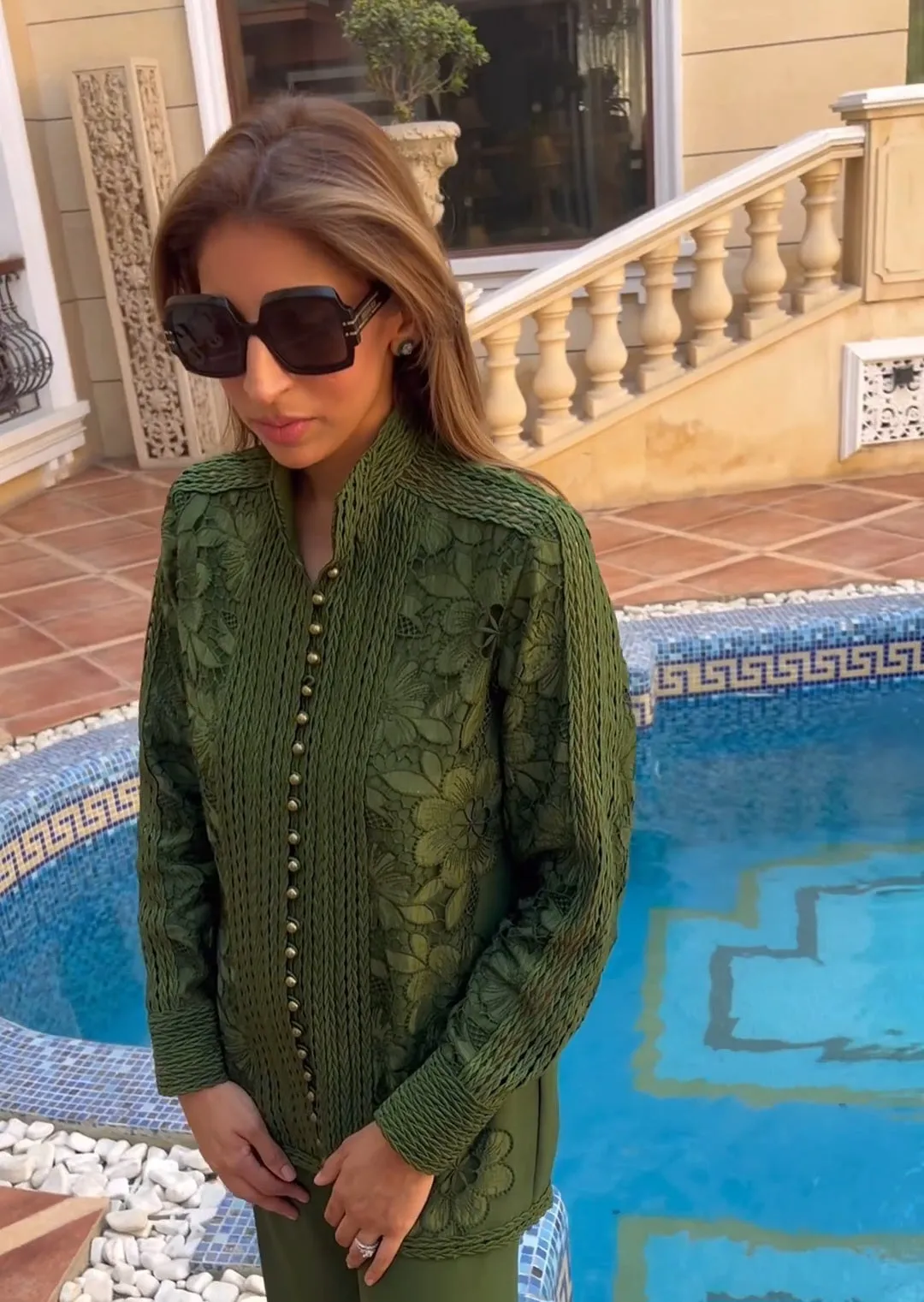 Shirt - Pearl Green Floral Set