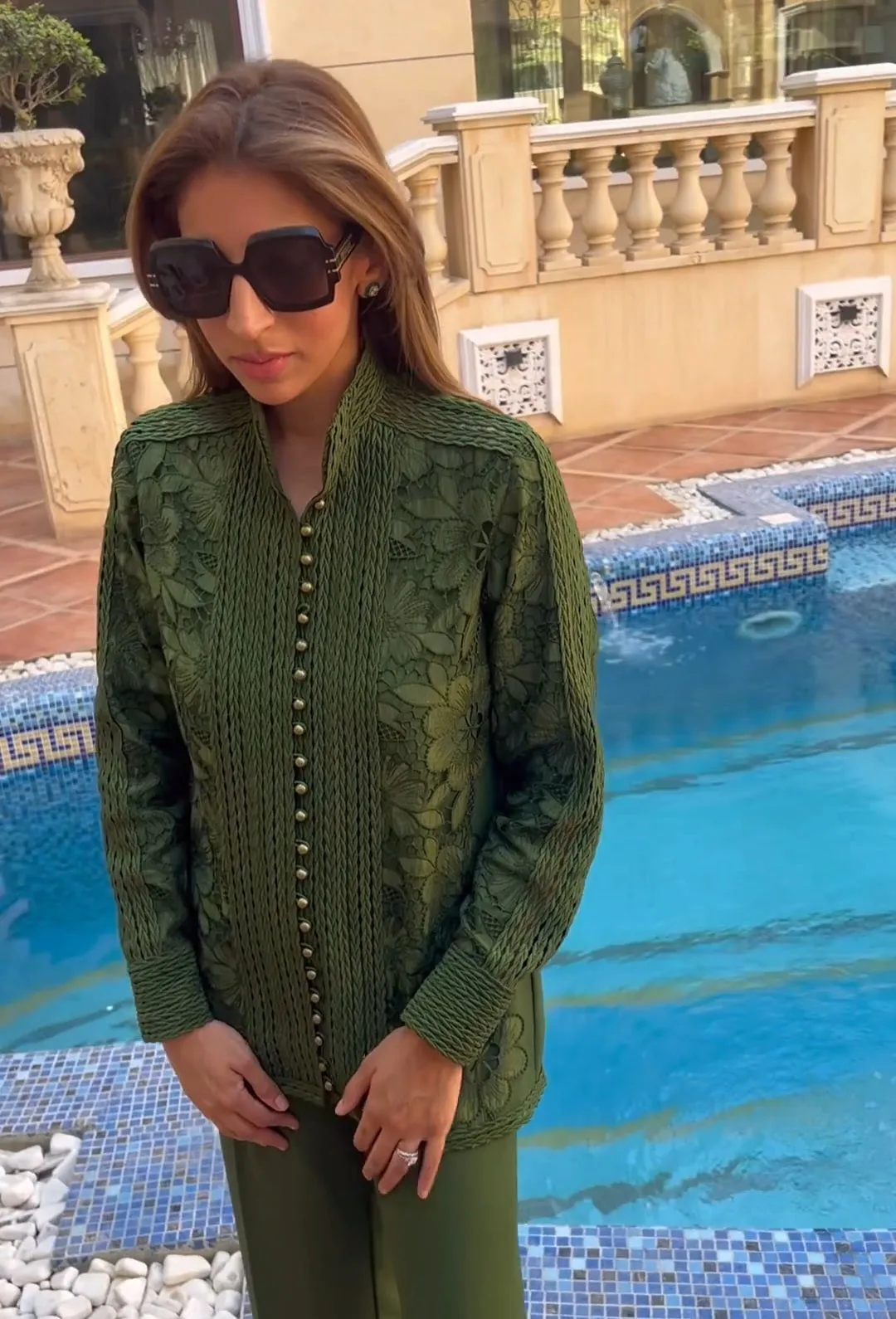 Shirt - Pearl Green Floral Set