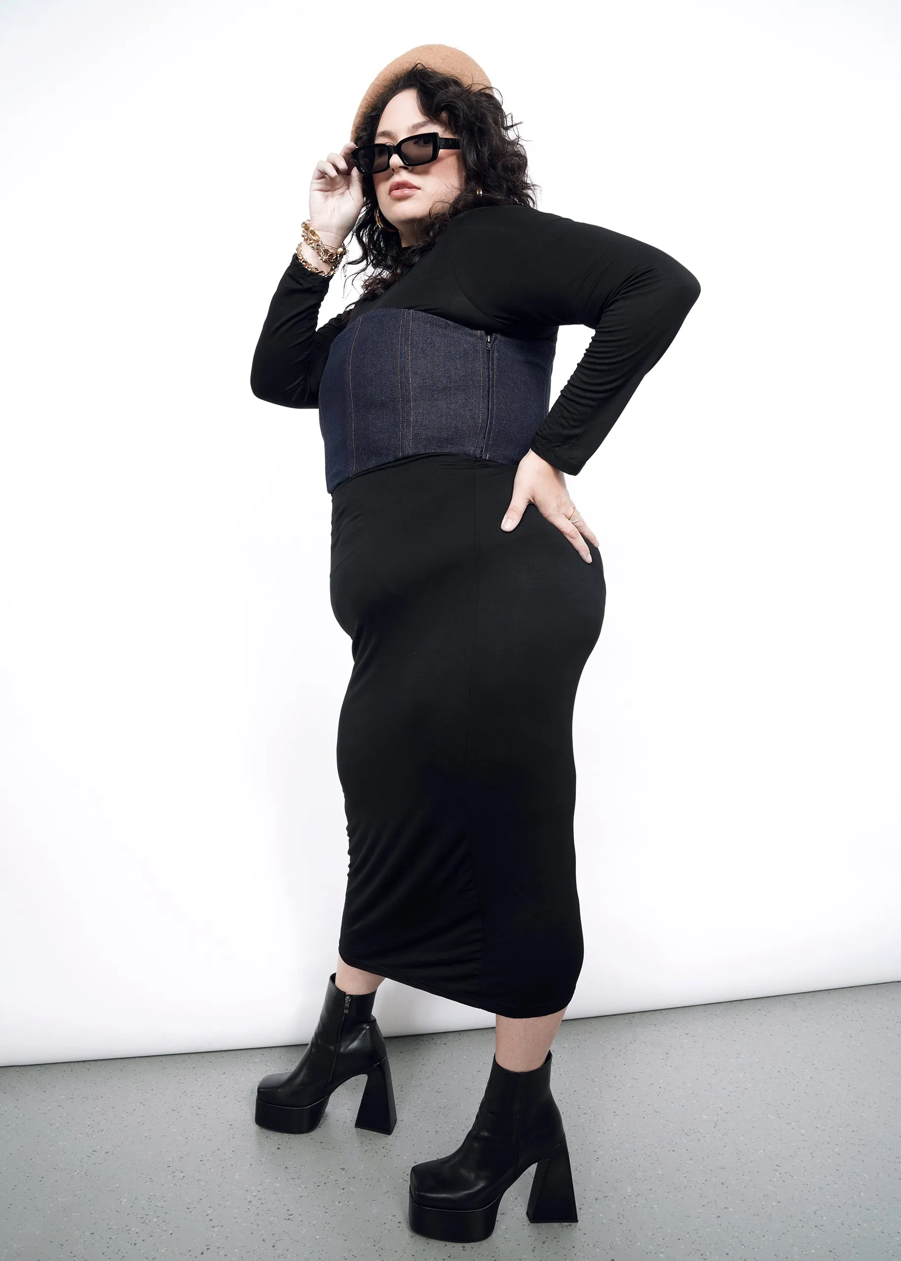 The Essential Denim 6-Way Corset