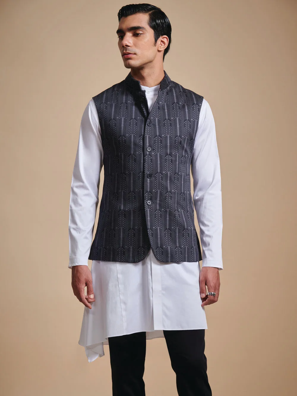 The Printed “U” Cut Waistcoat