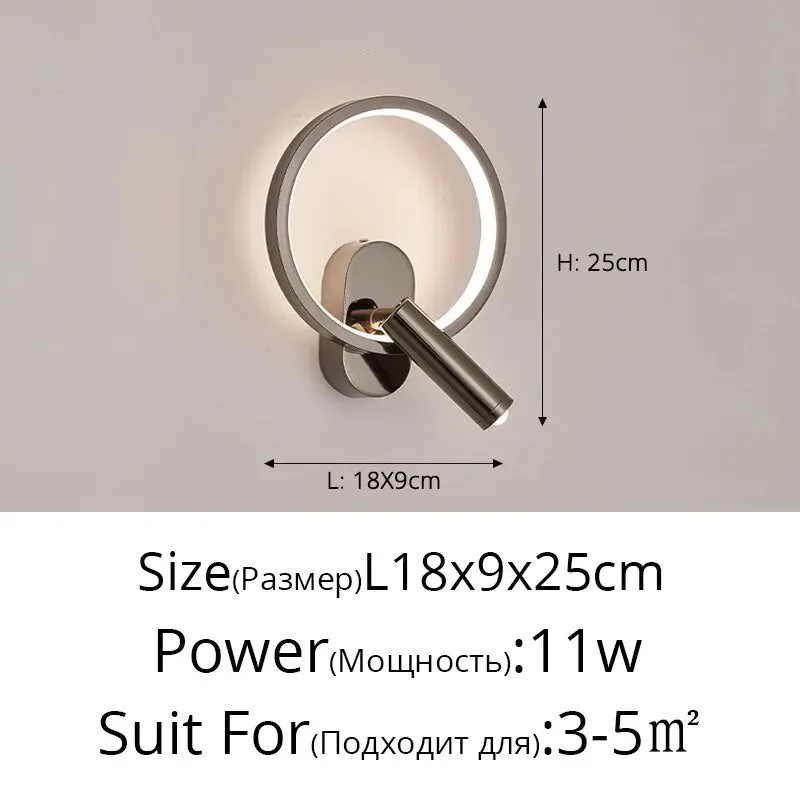 Touch Sensor Rotatable Spotlight Modern LED Wall Lights