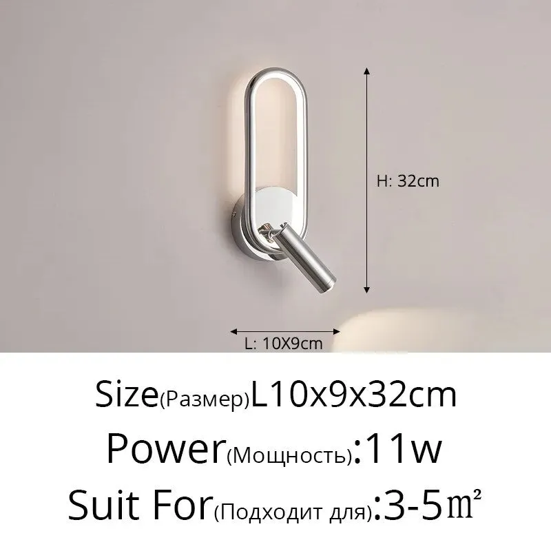 Touch Sensor Rotatable Spotlight Modern LED Wall Lights
