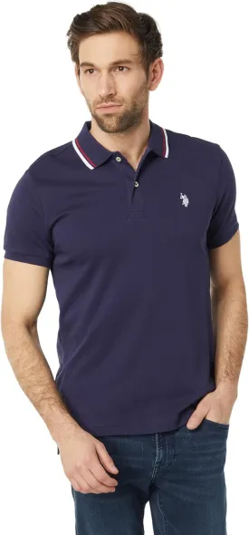 U.S. Polo Assn. Men's Slim Fit Tipped Interlock Knit Polo