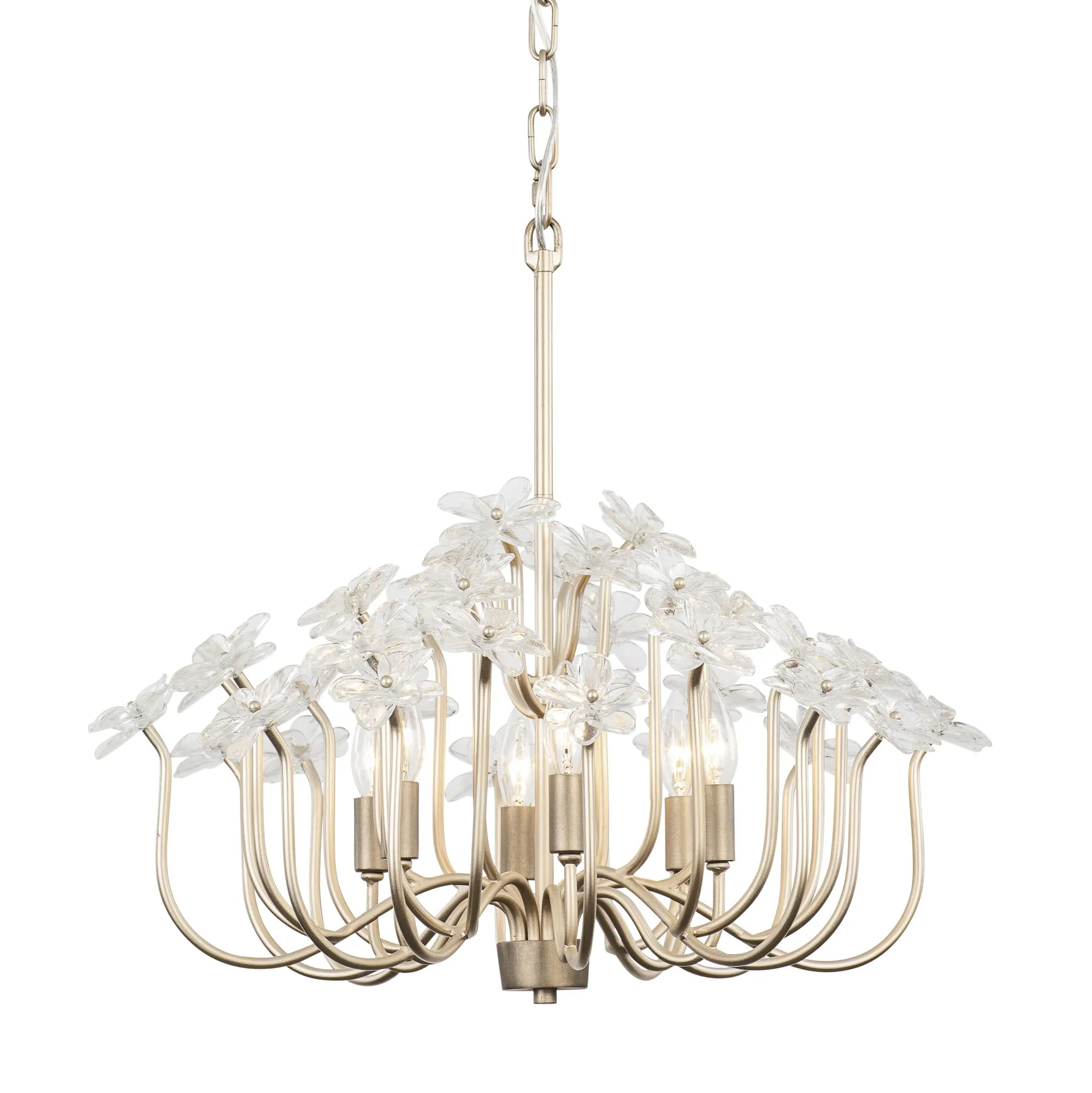 Wildflower 378C06GDAR 6-Light Chandelier - Gold Dust/Artifact
